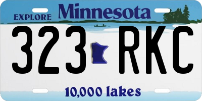 MN license plate 323RKC