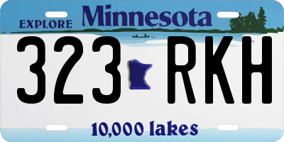 MN license plate 323RKH