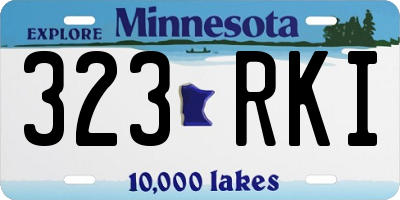 MN license plate 323RKI