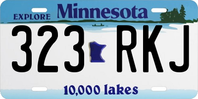 MN license plate 323RKJ