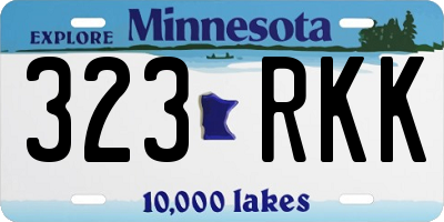 MN license plate 323RKK