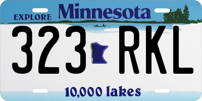 MN license plate 323RKL