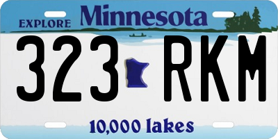 MN license plate 323RKM