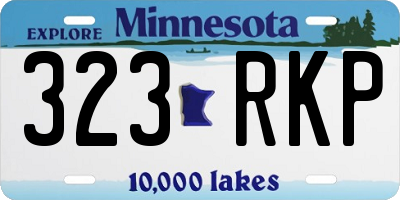 MN license plate 323RKP