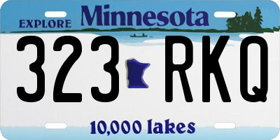 MN license plate 323RKQ