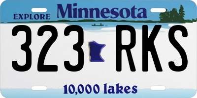 MN license plate 323RKS