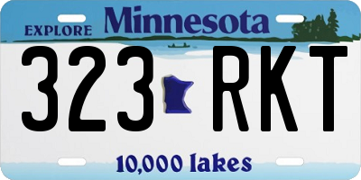 MN license plate 323RKT