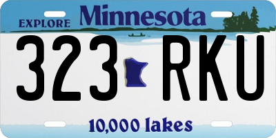 MN license plate 323RKU