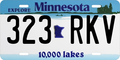 MN license plate 323RKV