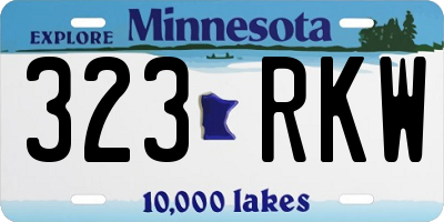 MN license plate 323RKW