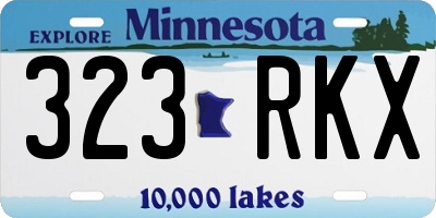 MN license plate 323RKX