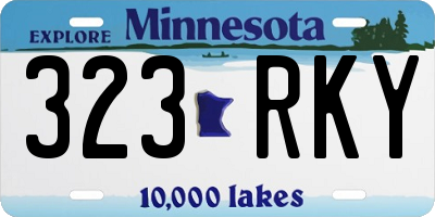 MN license plate 323RKY