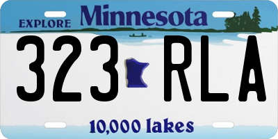 MN license plate 323RLA