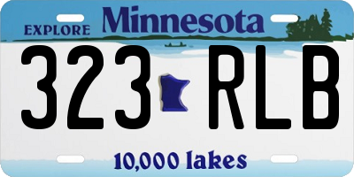 MN license plate 323RLB