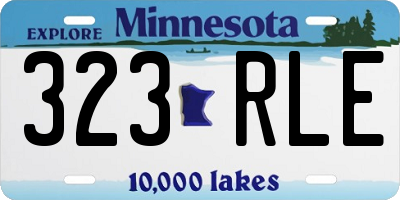 MN license plate 323RLE