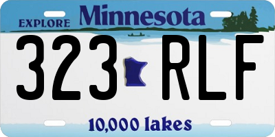 MN license plate 323RLF