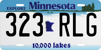 MN license plate 323RLG