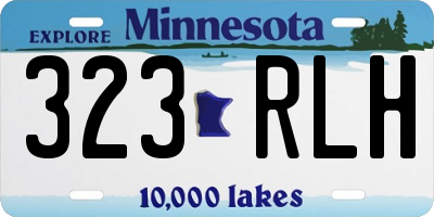 MN license plate 323RLH