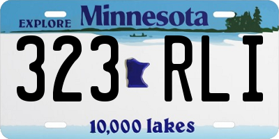 MN license plate 323RLI