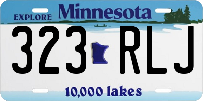 MN license plate 323RLJ