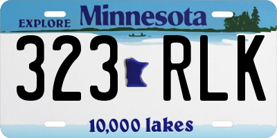 MN license plate 323RLK