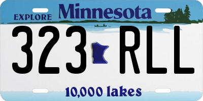 MN license plate 323RLL