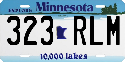 MN license plate 323RLM