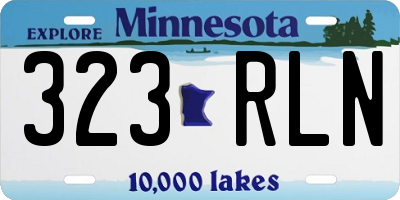 MN license plate 323RLN