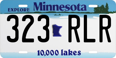 MN license plate 323RLR
