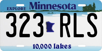 MN license plate 323RLS