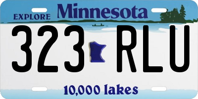 MN license plate 323RLU