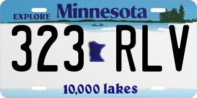 MN license plate 323RLV