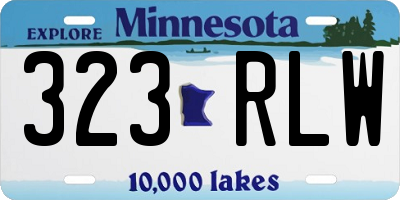 MN license plate 323RLW