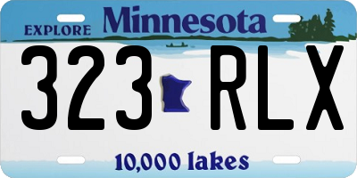 MN license plate 323RLX