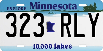 MN license plate 323RLY