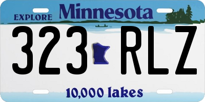 MN license plate 323RLZ