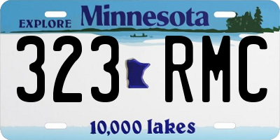 MN license plate 323RMC