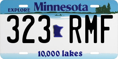 MN license plate 323RMF