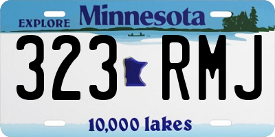 MN license plate 323RMJ