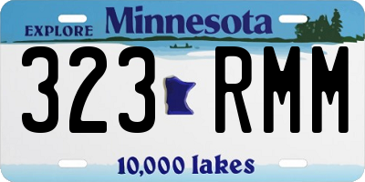 MN license plate 323RMM