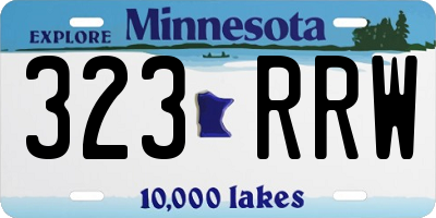 MN license plate 323RRW