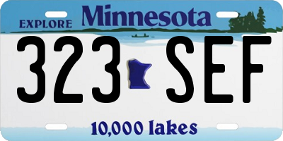 MN license plate 323SEF