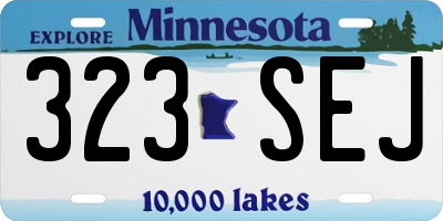MN license plate 323SEJ