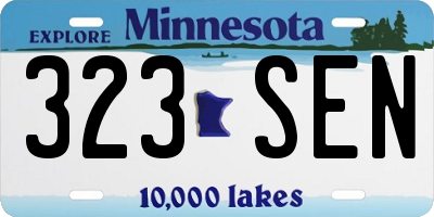 MN license plate 323SEN