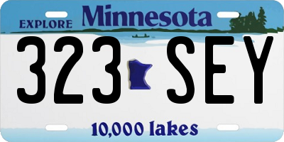 MN license plate 323SEY