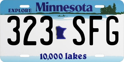 MN license plate 323SFG