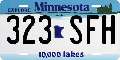 MN license plate 323SFH