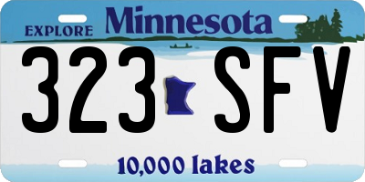 MN license plate 323SFV