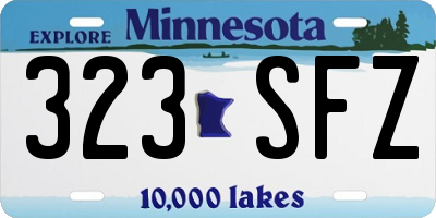 MN license plate 323SFZ