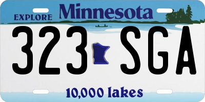 MN license plate 323SGA